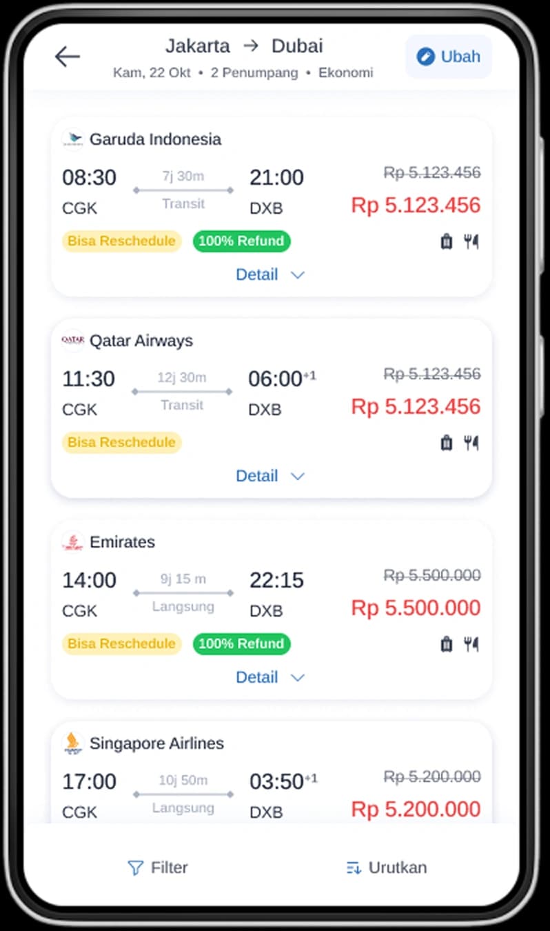 Pemesanan Tiket Pesawat Terintegrasi
