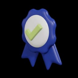 Ilustrasi lencana verifikasi untuk transparansi kontrak