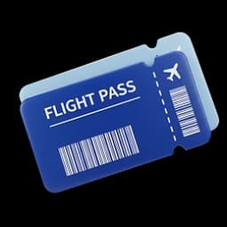 Ilustrasi boarding pass sebagai simbol keberangkatan lancar